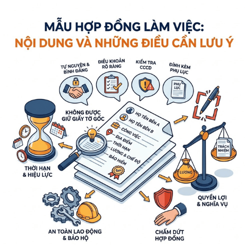 Mẫu hợp đồng làm việc: Nội dung và những điều cần lưu ý