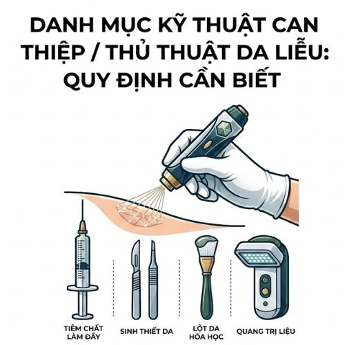 Danh mục kỹ thuật can thiệp / thủ thuật da liễu: Quy định cần biết
