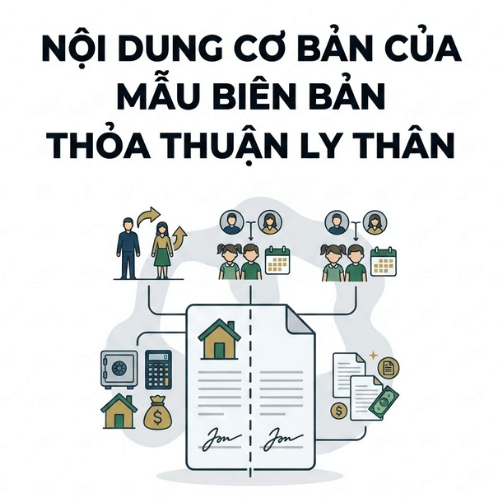 Mẫu biên bản thỏa thuận ly thân gồm những nội dung gì?